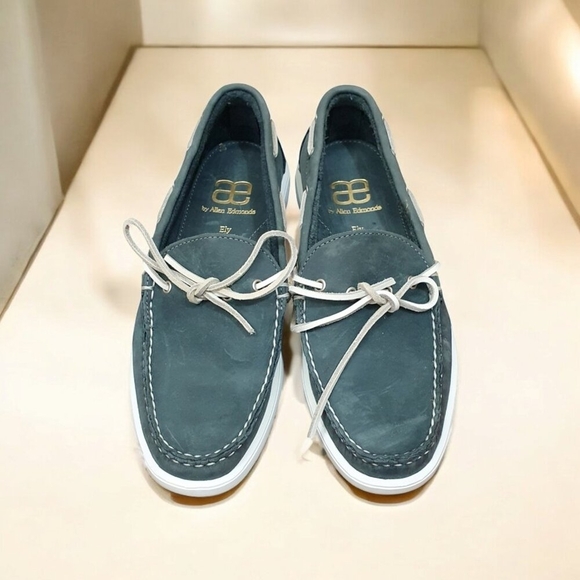 Allen Edmonds Men's Ely Leather Boat Shoes with Ties Size 7.5 D